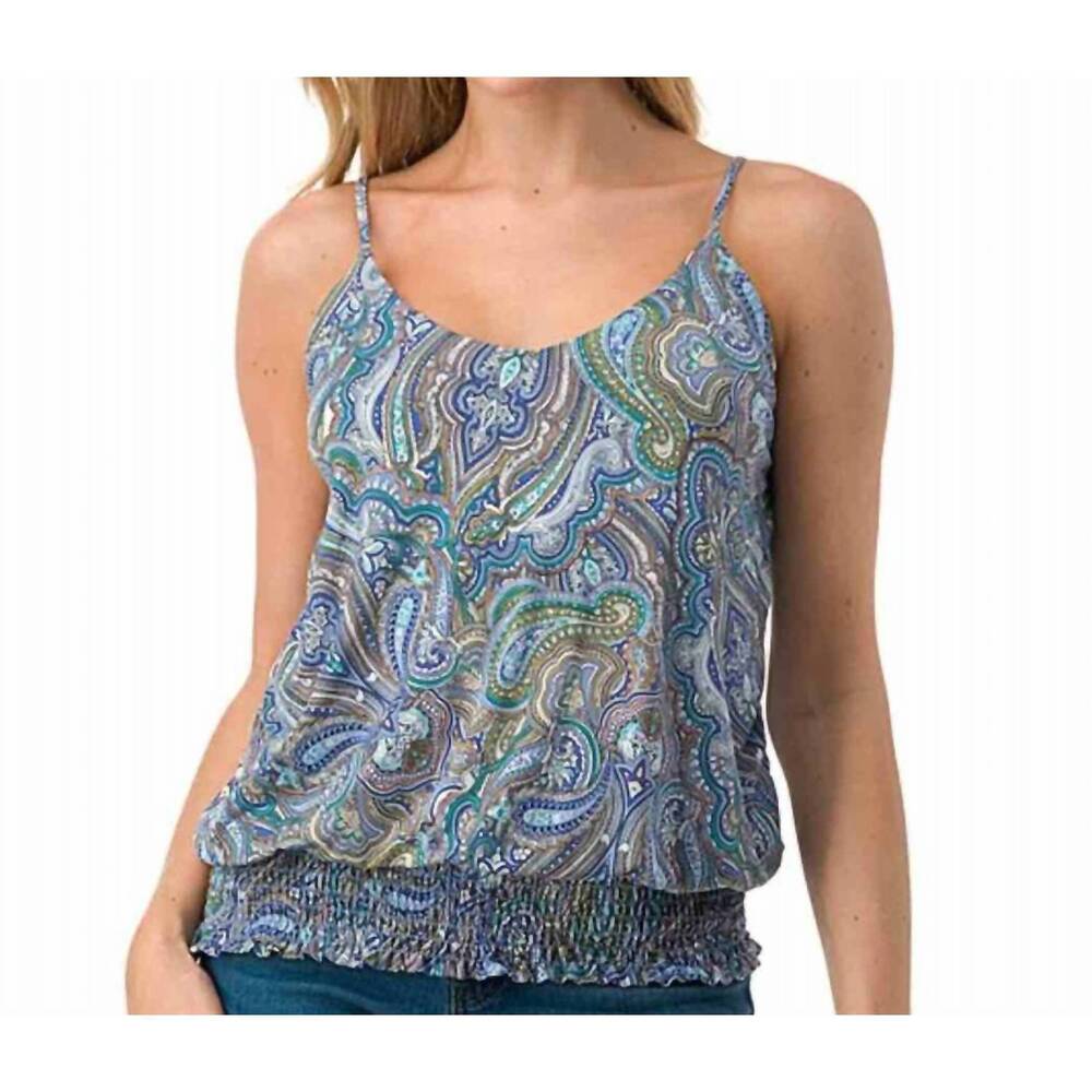 NEW ARIELLA payton paisley tank top in multi